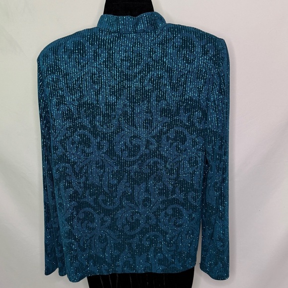 R&M Richards blue blazer jacket and tank top, size 10P - Picture 2 of 9